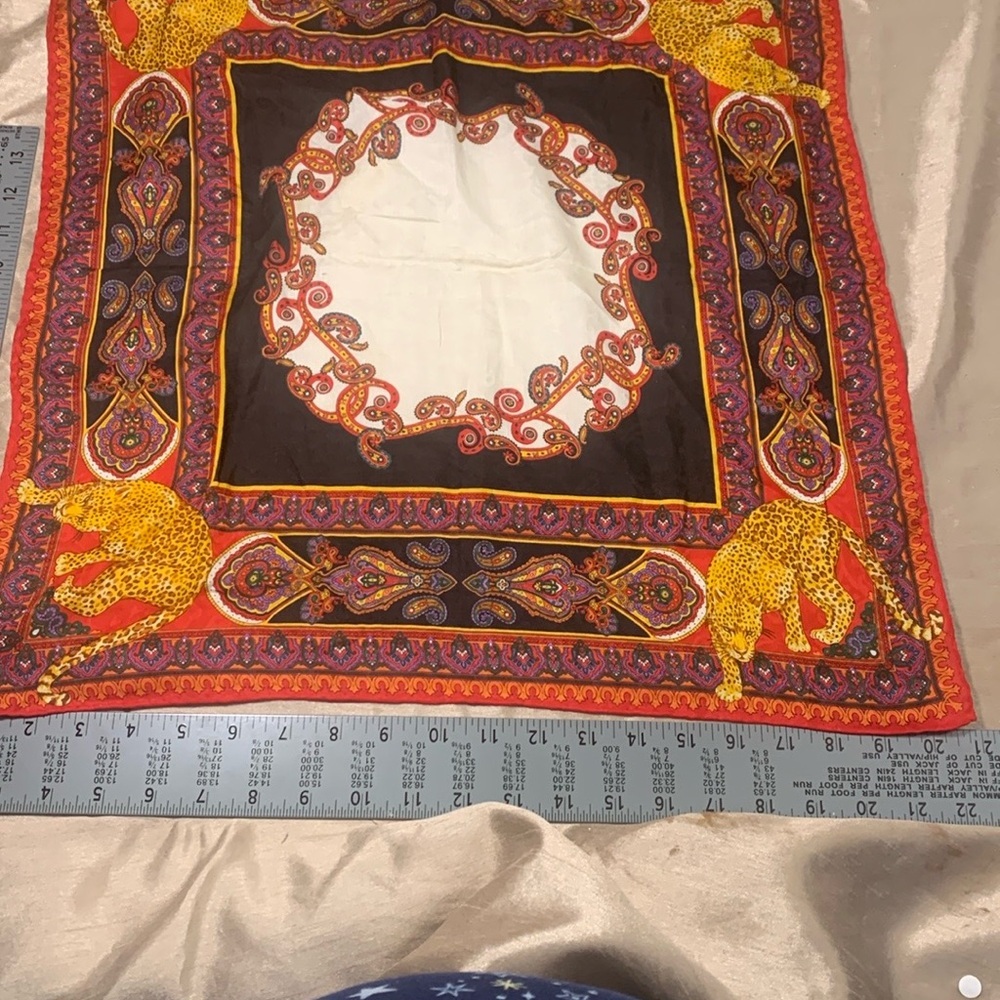 Versace Multicolor Animal Print Scarf